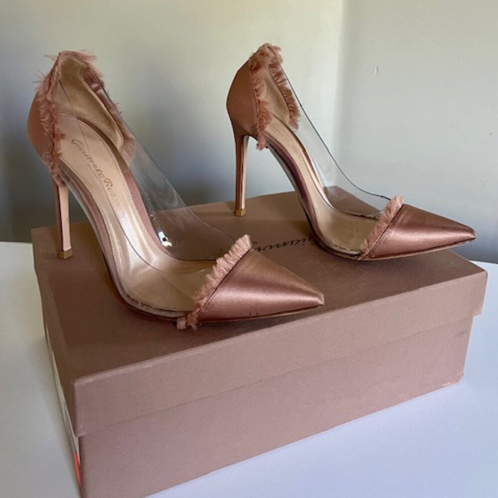 Gianvito Rossi Plexi & Satin Pump